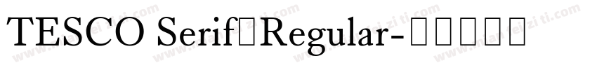 TESCO Serif◆Regular字体转换